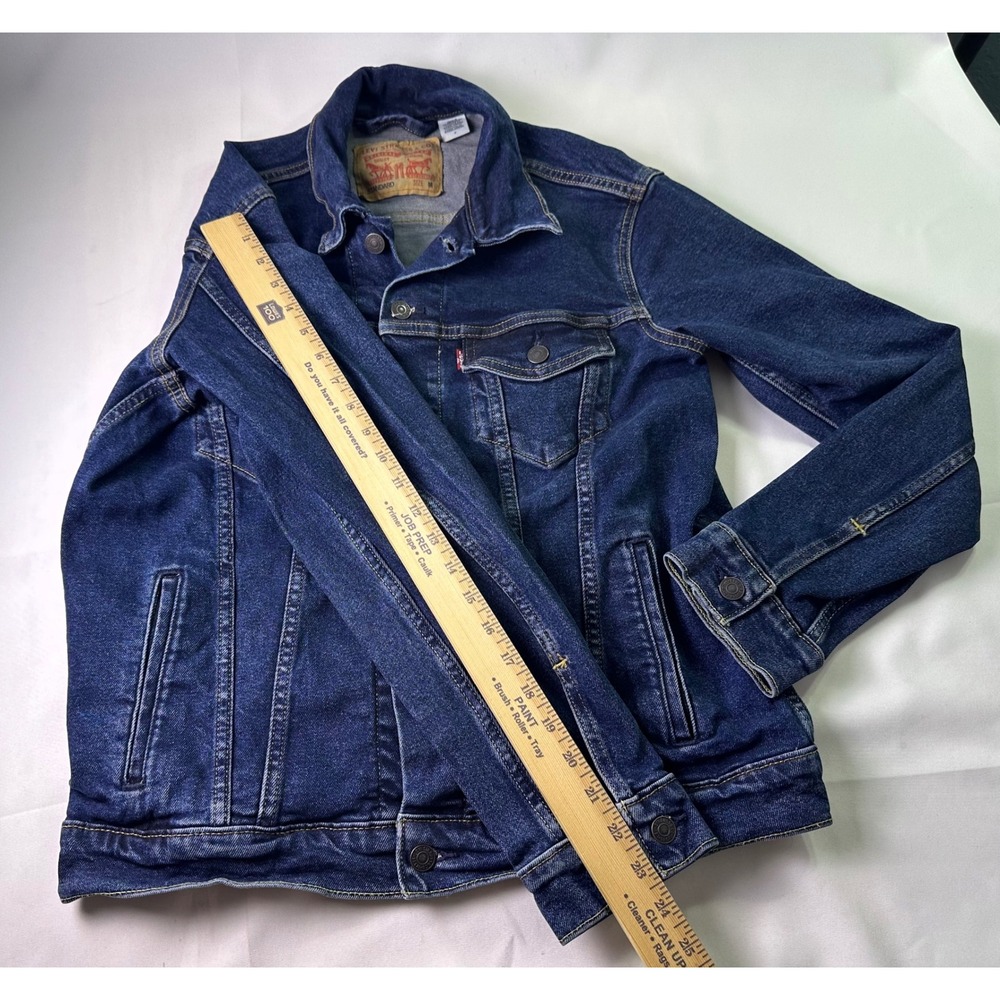 Levi's Men's Trucker Jacket Size M Blue Denim Colusa Wash Stretch Classic Casual - Picture 6 of 11